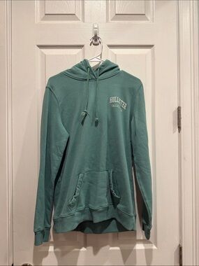 Hollister Teal Pullover Hoodie with Drawstring